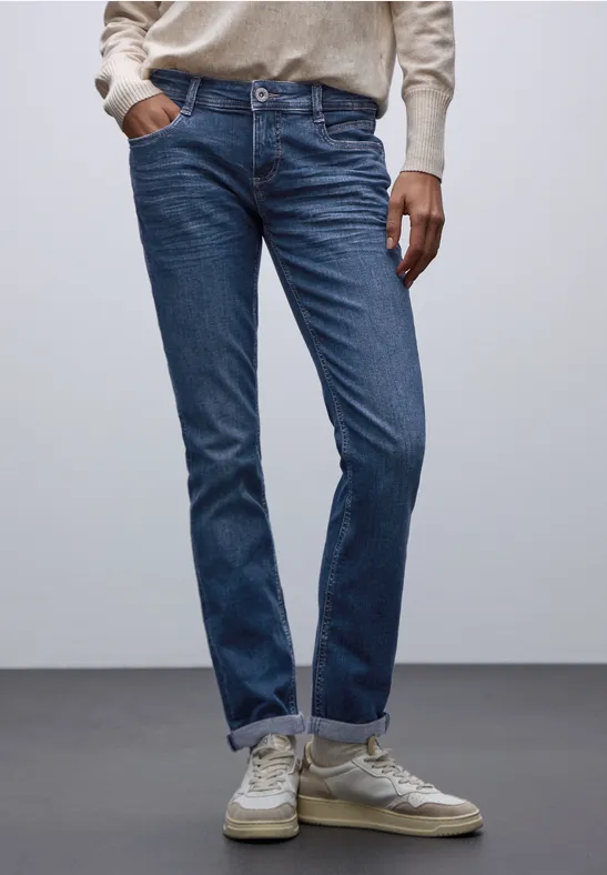 Low Waist Jeans mid blue washed