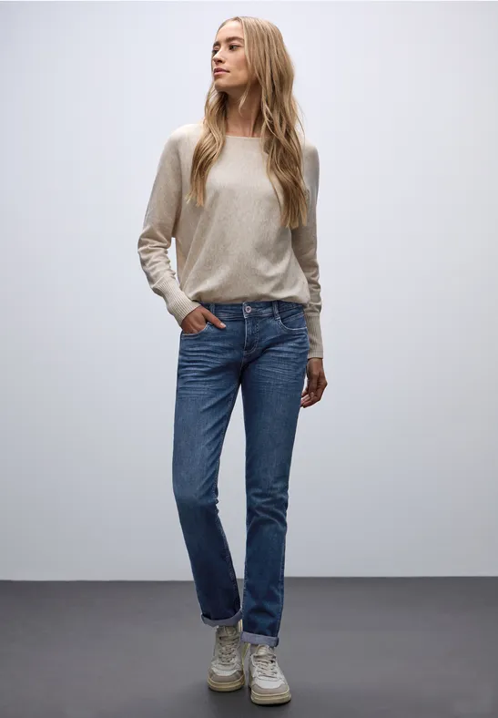 Low Waist Jeans mid blue washed