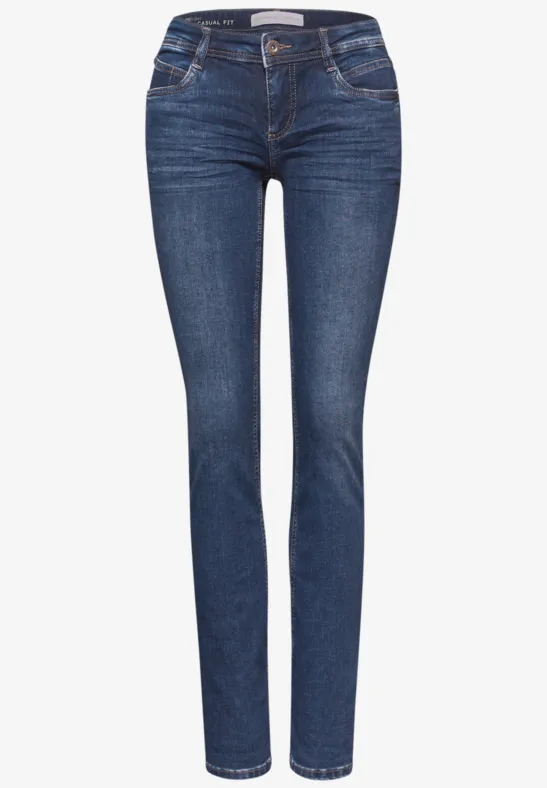 Low Waist Jeans mid blue washed