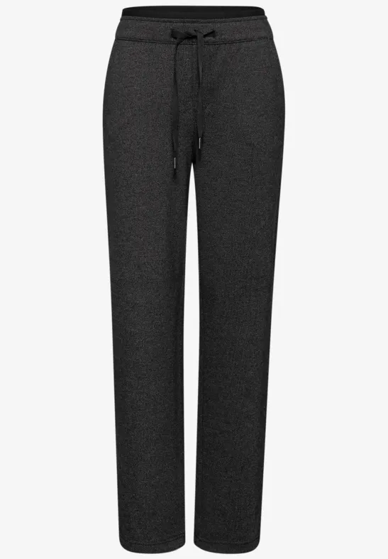 Straight Leg Hose mit Tape Black