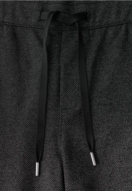 Straight Leg Hose mit Tape Black