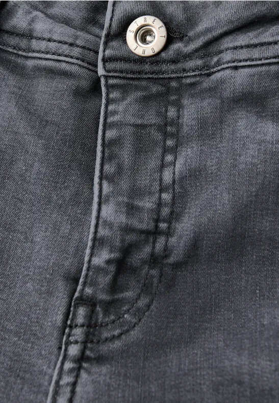 Straight Leg Destroyed Jeans soft grey washed