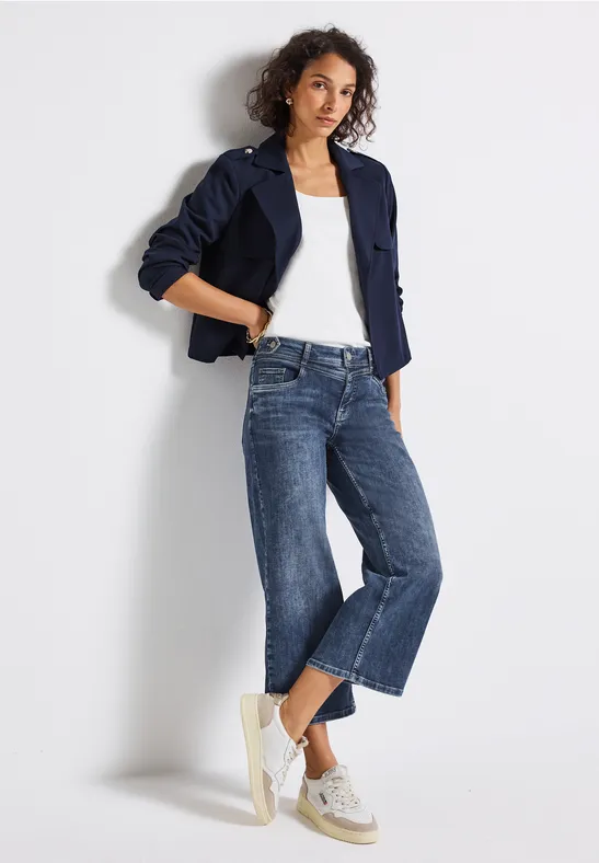 Wide Leg Jeans indigo heavy washed