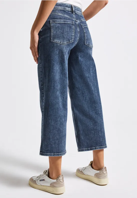 Wide Leg Jeans indigo heavy washed