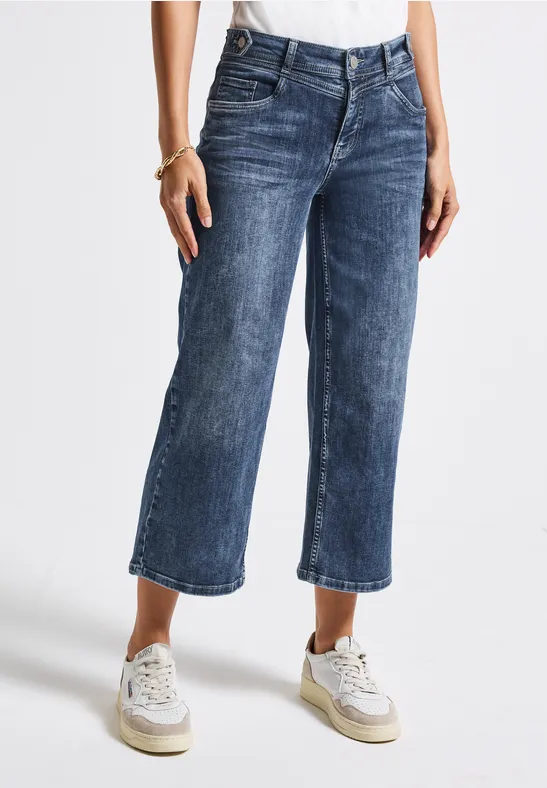 Wide Leg Jeans indigo heavy washed