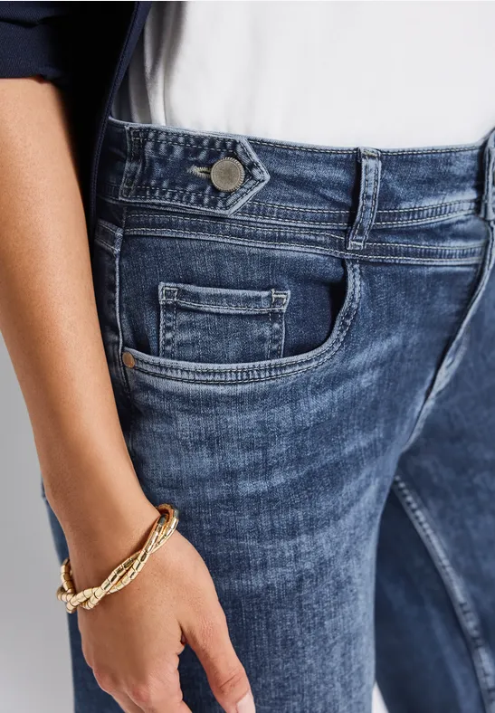 Wide Leg Jeans indigo heavy washed