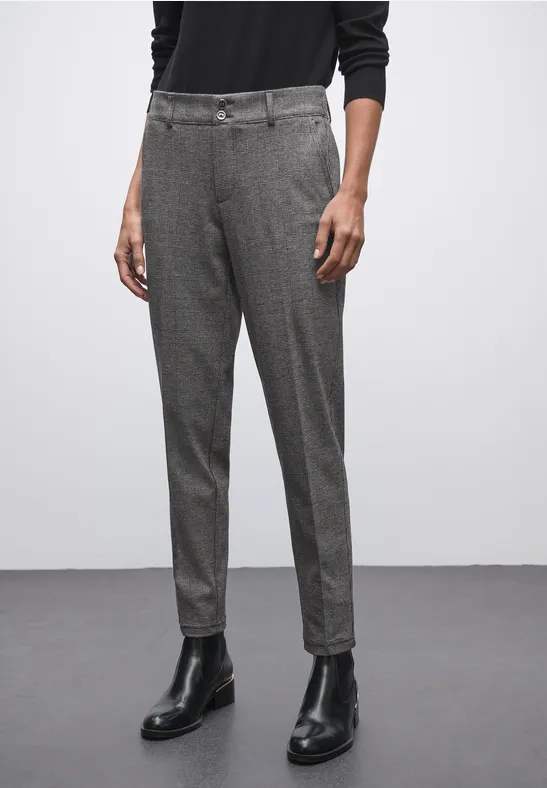 Casual Fit Jacquard Chino Black