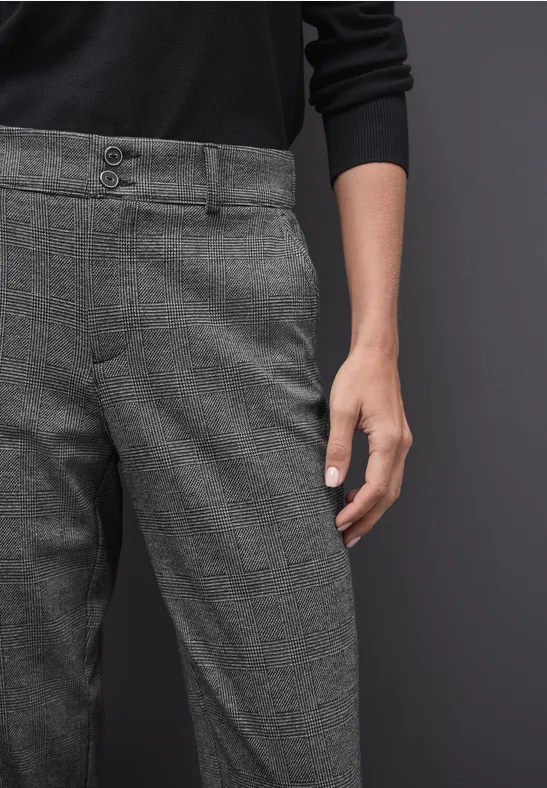 Casual Fit Jacquard Chino Black