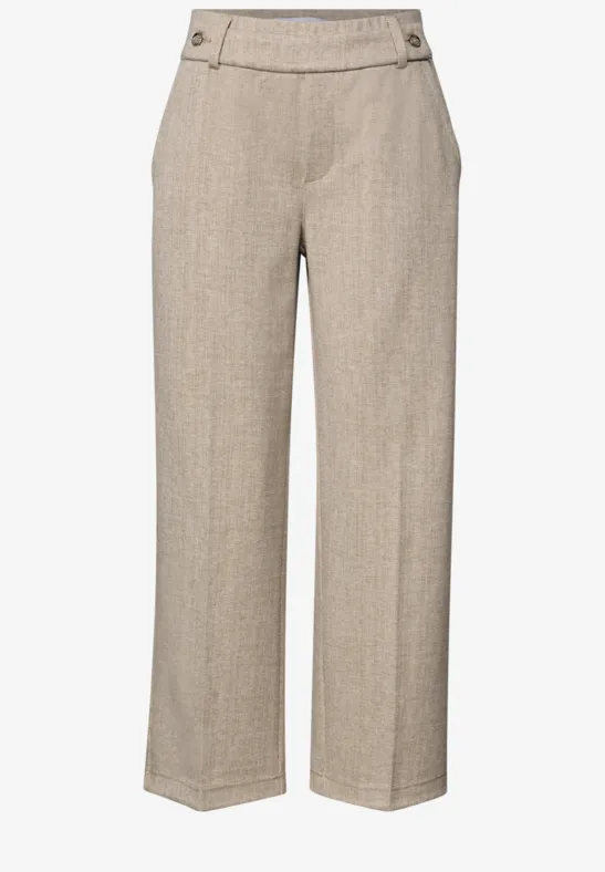 Straight Leg Melange Hose malted beige