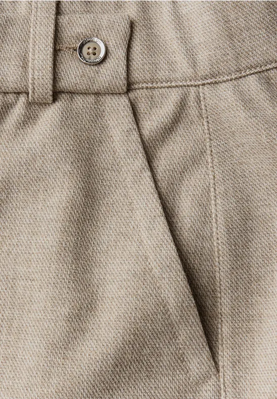 Straight Leg Melange Hose malted beige