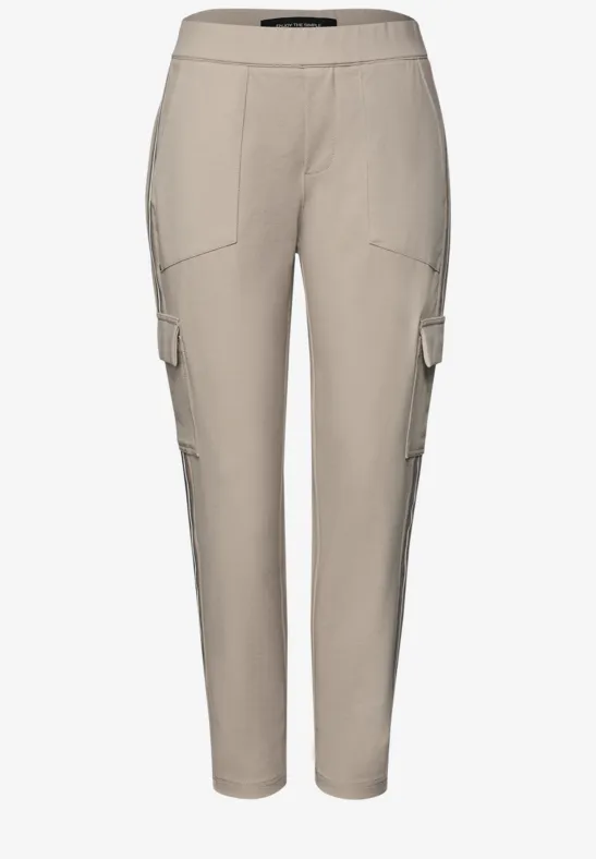 Cargo-Hose mit Gallostreifen morning beige