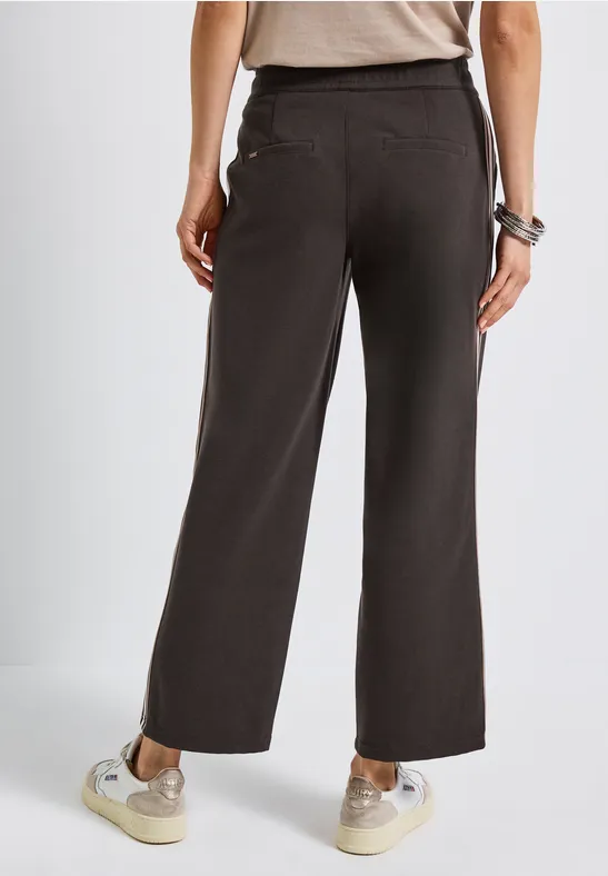 Straight Leg Strukturhose deep roast brown
