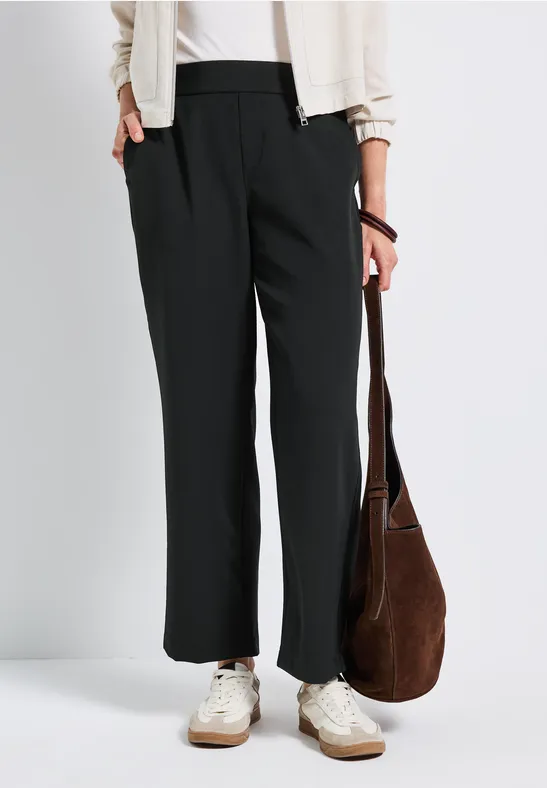 Pantalon en sergé Straight Legs Black