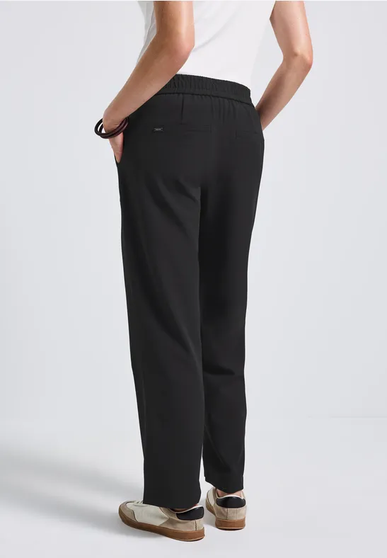 Pantalon en sergé Straight Legs Black