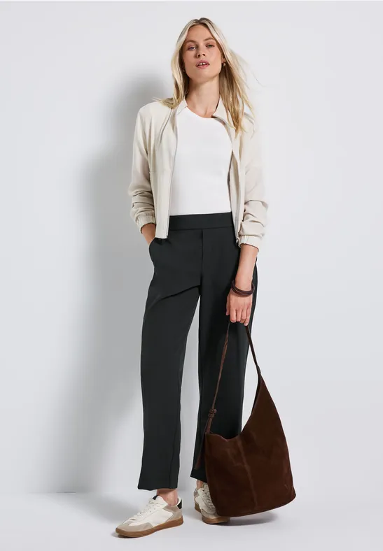Pantalon en sergé Straight Legs Black