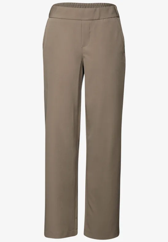 Pantalon en sergé Straight Legs bark brown