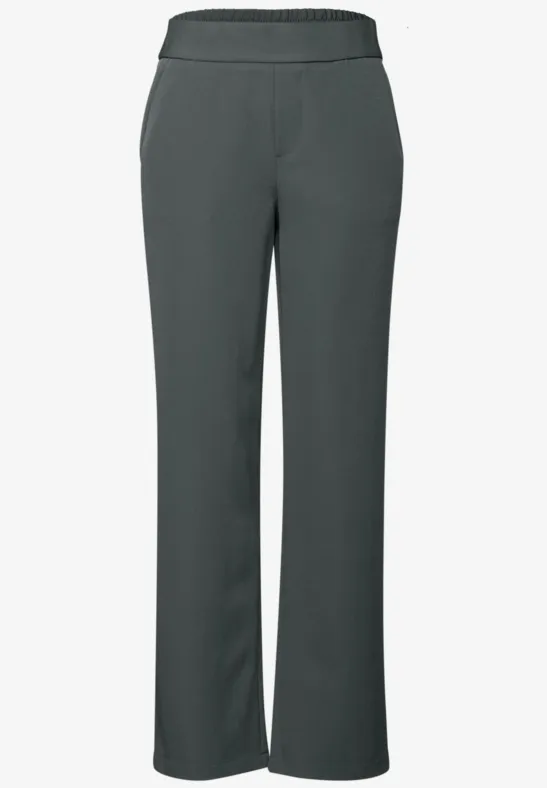 Pantalon en sergé Straight Legs balsam green