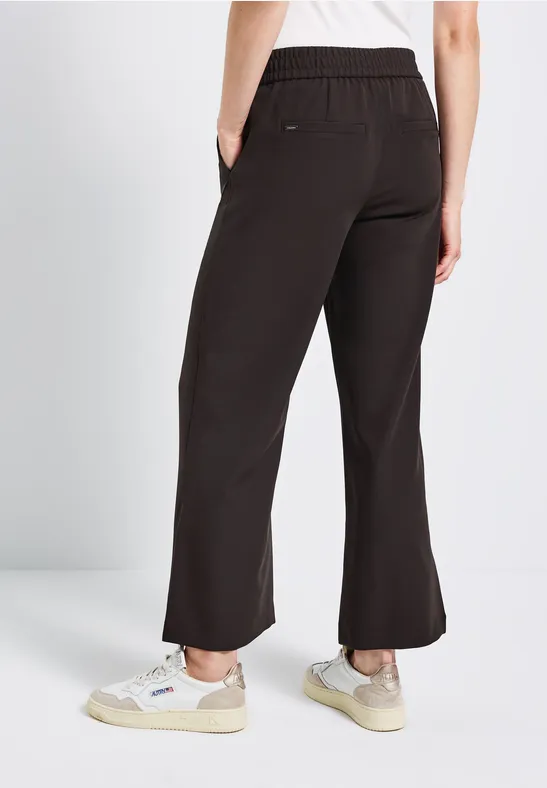 Wide Leg Twill Hose deep roast brown
