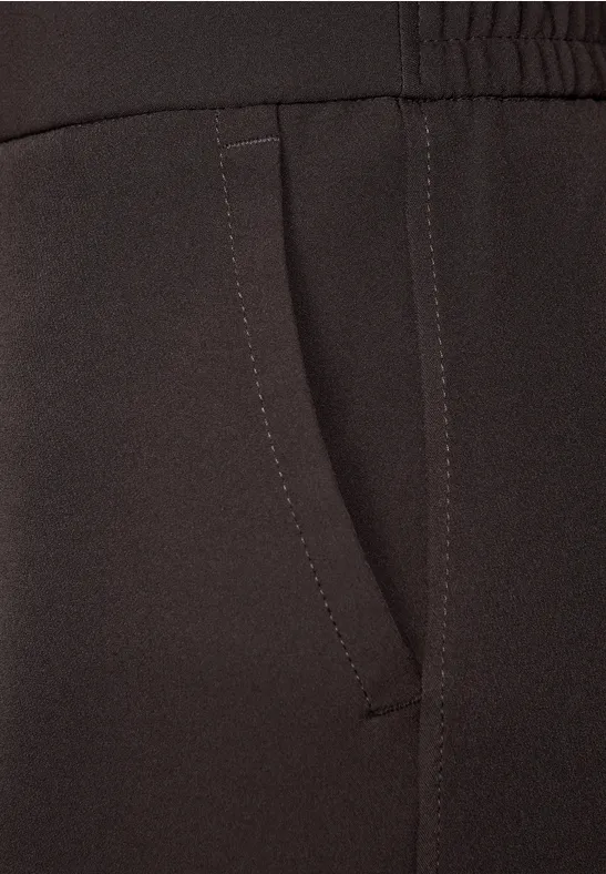 Wide Leg Twill Hose deep roast brown
