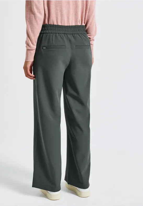 Wide Leg Twill Hose balsam green