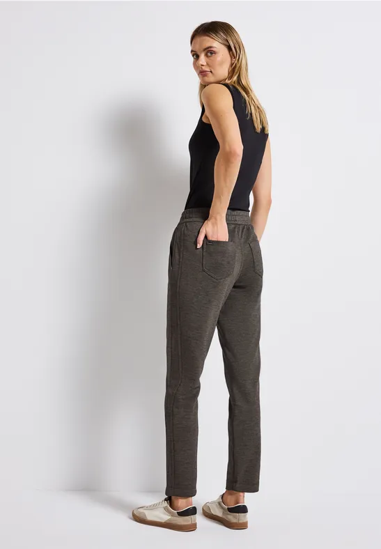 Pantalon Loose Fit Melange deep roast brown