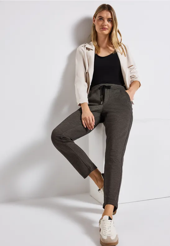 Pantalon Loose Fit Melange deep roast brown