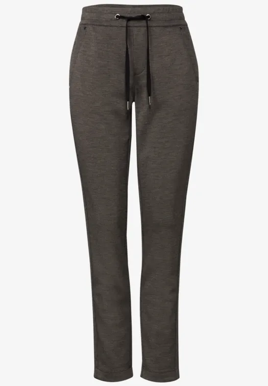 Pantalon Loose Fit Melange deep roast brown