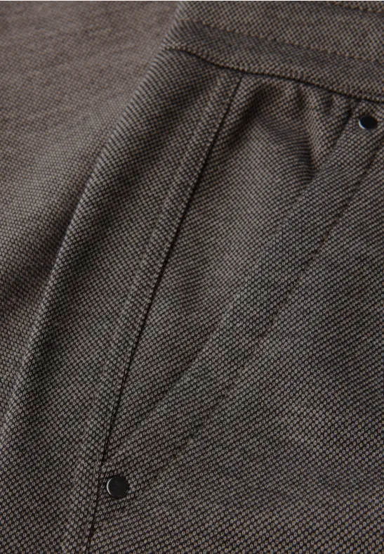 Pantalon Loose Fit Melange deep roast brown