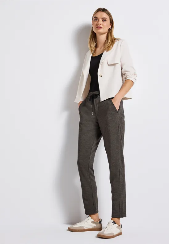 Pantalon Loose Fit Melange deep roast brown