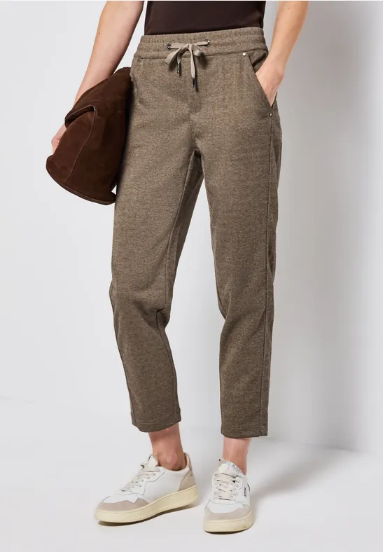 Pantalon à rayures bark brown