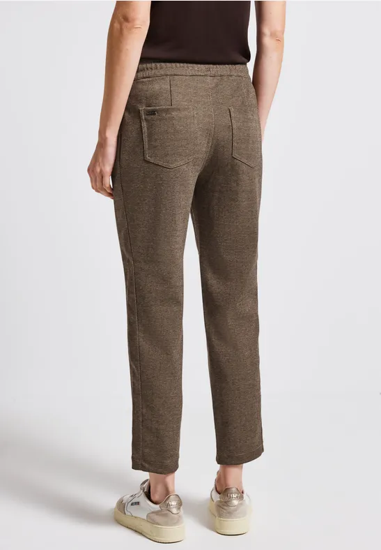 Pantalon à rayures bark brown