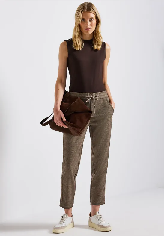 Pantalon à rayures bark brown
