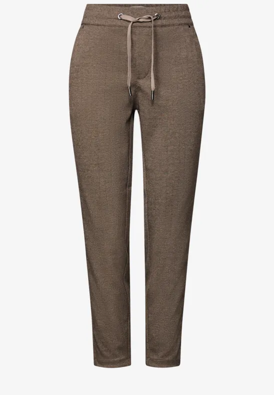 Pantalon à rayures bark brown