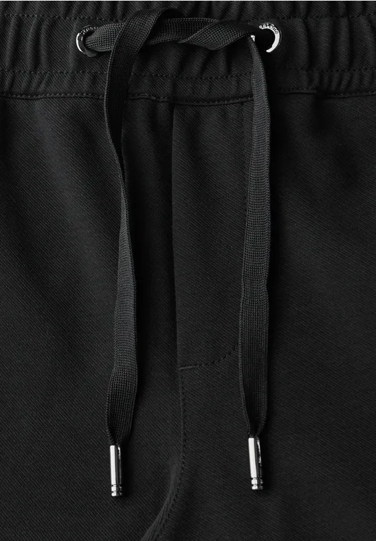 Loose Fit broek met tape Black
