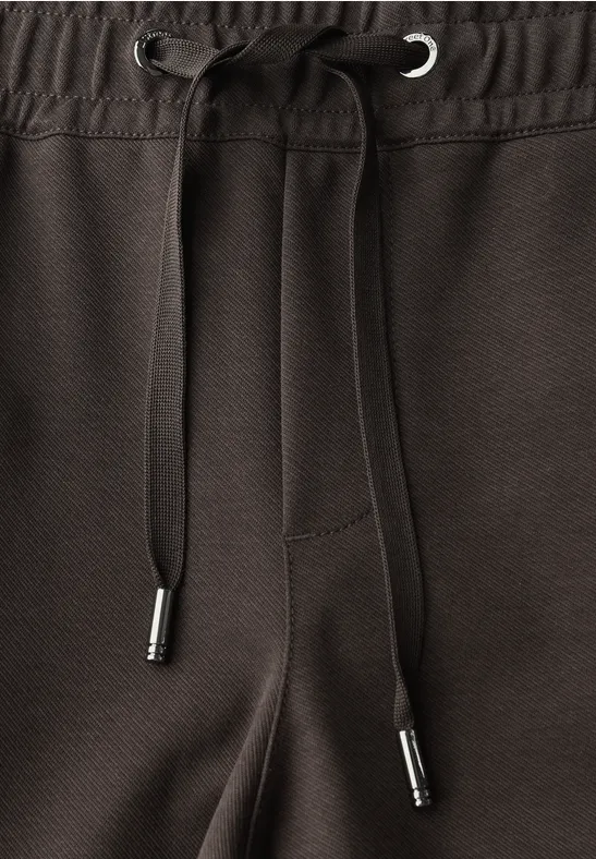 Loose Fit Hose mit Tape deep roast brown