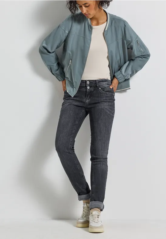 Jeans casual fit dark steel grey washed