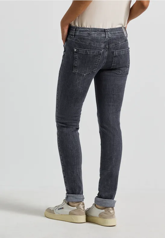 Jeans casual fit dark steel grey washed