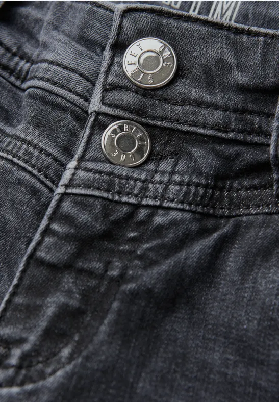 Jeans casual fit dark steel grey washed