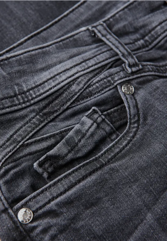 Jeans casual fit dark steel grey washed