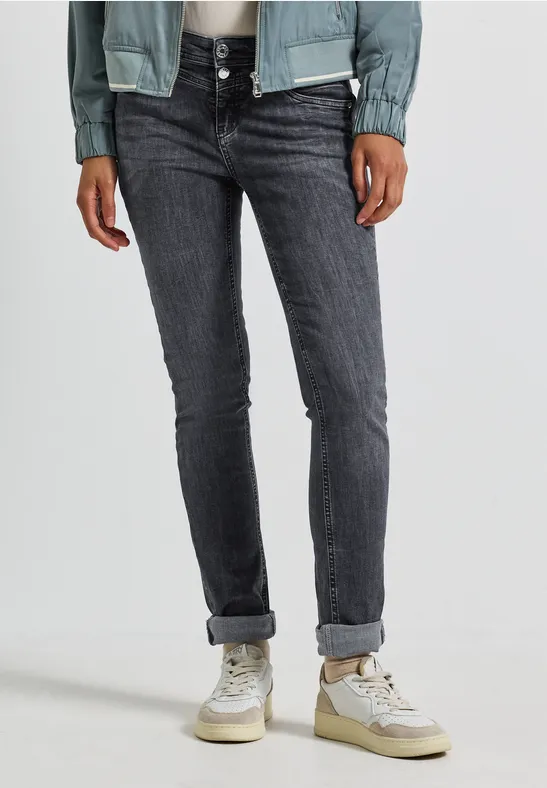 Jeans casual fit dark steel grey washed