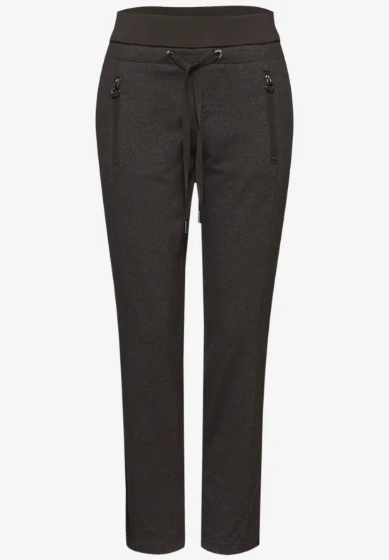 Loose Fit Hose mit Tape deep roast brown