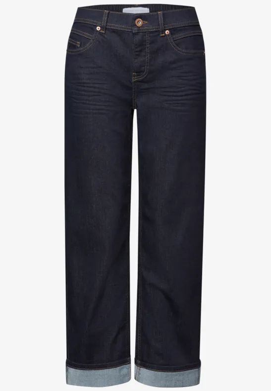 Rinsed Straight Leg Jeans Rinse Blue washed