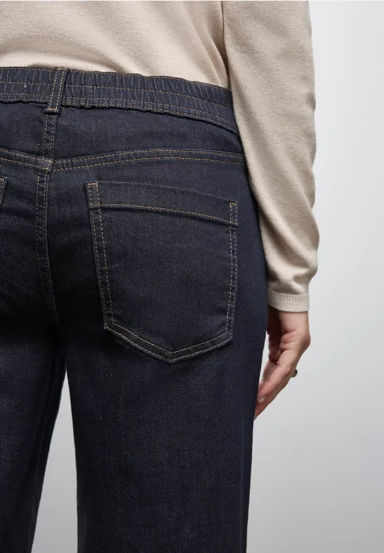 Rinsed Straight Leg Jeans Rinse Blue washed
