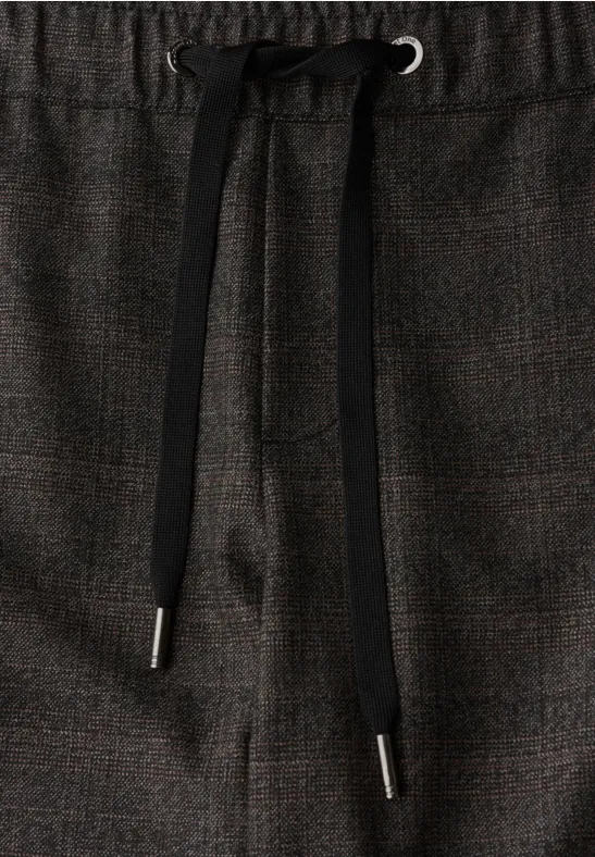 Karierte Cargo Hose silk brown