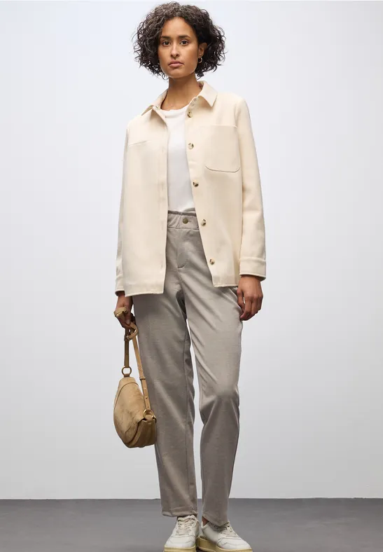 Paperbag Jacquard Hose silk brown