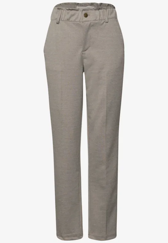 Paperbag Jacquard Hose silk brown