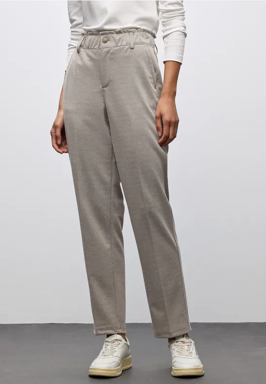 Paperbag Jacquard Hose silk brown
