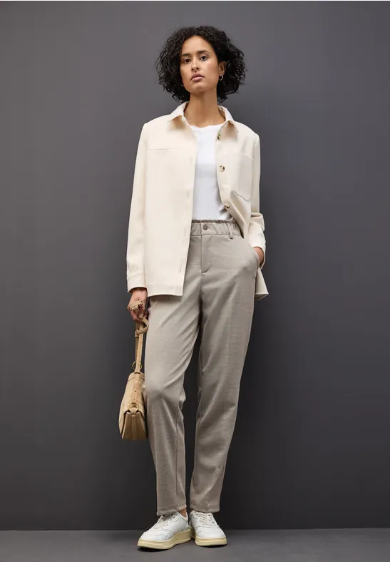 Paperbag Jacquard Hose silk brown