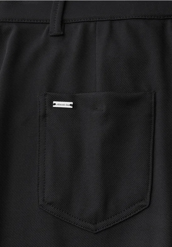 Twill Bootcut Hose Black