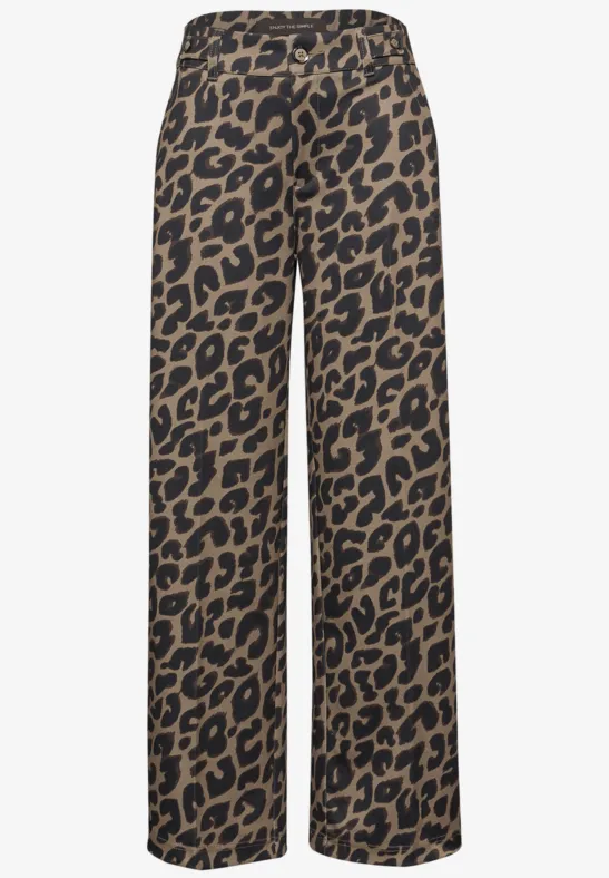 Wide Leg Leo Hose silk brown